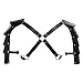 YiZYiF Men's Faux Leather Double Armor Shoulder Chest Harness Fancy Buckle Costume