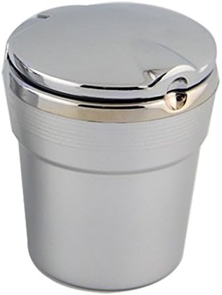 XINDELL Car Portable Stainless Smokeless Ashtray with Blue LED Light, Health Safety Ash Tray