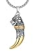 Men's Stainless Steel Tribal Lion Horn Biker Pendant Necklace, 23