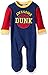 BON BEBE Baby Boys Footed Coverall, Awesome Dunk Navy, 0-3 Months