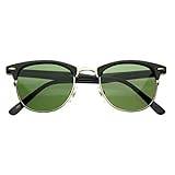 zeroUV - Vintage Half Frame Semi-Rimless Horn Rimmed Style Classic Optical RX Sunglasses