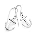 925 Sterling Silver Anchor Navy Sailor Ship Symbol Dangle Hook Earrings 1.1