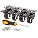 2" Swivel Caster Wheels with Safety Dual Locking and Polyurethane Foam No Noise Wheels, Heavy Duty - 150 Lbs Per Caster (Pack of 4) primary