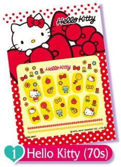 Amazon サンリオキャラクター ネイルシール 1 ハローキティ 70s 単品 通販
