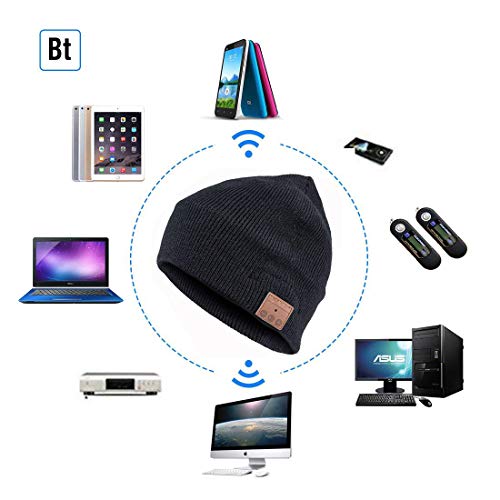 image for Seenlast Bluetooth Beanie Hat Stereo Speaker & Mic Hands Free Talking 