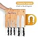 BAYKA Knife Block Magnetic Knife Holder with Powerful Magnet, 100% Pure Bamboo Large Capacity Knife Organizer Block, Double Side Strongly Magnetic Kitchen Utensil Display Stand