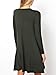 Kissky Women's Basic Long Sleeve Pockets Casual Swing Plain Tshirt Dress (S, Green)