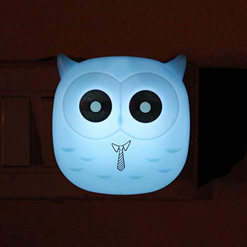 Tootpado LED Night Lamp with Sensor Owl Design - Kids Room Home Decor Energy Saving Night Light