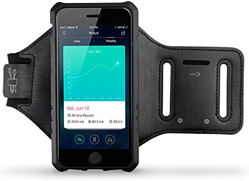 iPhone 7 Plus(iphone 7) 2in1 Detachable Sports Armband, Workout Forearm Wristband Phone Holder for Running Cycling Gym Jogging, Suitable for iphone 7 plus (iphone 7) -Black (7)