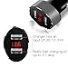 USB Car Charger OIYEA Dual USB Fast Speed Adapter With LED Display Car Voltage and phone Current for iPhone and Android Phone Etc