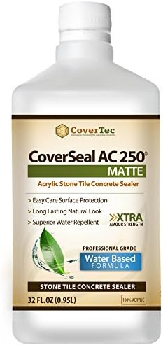 CoverSeal AC250 Matte Stone, Tile and Concrete Sealer, Water Based (1 Qrt - Prof Grade)