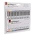 KINGART 436-16 PRO Inkline Color + Black Micro Line & Precision Graphic Pens, 8 COLORS Size 03 (0.35 mm) Nibs, 8 BLACK Assorted Tips, Archival Waterproof Japanese Ink, Art, Illustration, Lettering, Comics & Anime