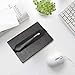 Detachable Pen Holder (2 Pack), Elastic Band Genuine Leather Pencil Sleeve Pouch Case for Notebook Planner Journal Hard cover, Stylus Holder for Tablet Laptop Ipad Case (Black)