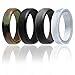 ROQ Silicone Rubber Wedding Ring for Men, Comfort Fit, Men's Wedding Band, Breathable Rubber Engagement Band, 6mm Wide 2mm Thick, Beveled Edge Style, Multi Packs, Multi Colors