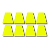 Firefighter Helmet Tets 8 Pack Tetrahedrons Fire Helmet Stickers - Stock Lime-Yellow