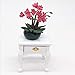 Matoen 1:12 Mini Dollhouse Miniature Green Plant Flower in Pot Fairy Garden Accessory Decoration Wall Hanging Flower Hut Scene Shooting Prop Miniature Garden (Red)