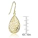 Yellow Gold Flashed Sterling Silver Filigree Teardrop Drop Dangle Earrings for Women
