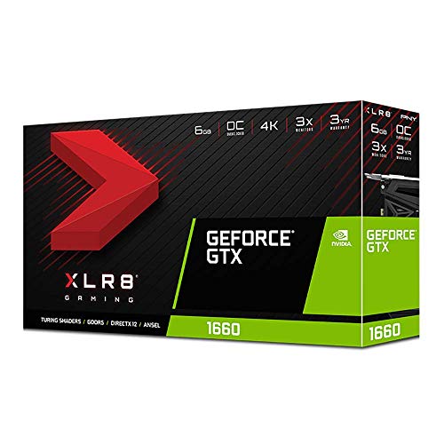 PNY-GeForce-GTX-1660-XLR8-Gaming-Overclocked-Edition-6-GB-GDDR5-Tarjeta-grfica-GeForce-GTX-1660-6-GB-GDDR5-192-bit-7680-x-4320-Pixeles-PCI-Express-x16