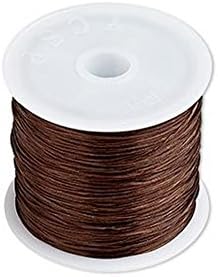 75 Meter 0.5MM Elastic Cord Beading Stretch Polyester Spandex Spool For Jewelry Making Bracelet Elastic Craft Sewing Elastic Brown