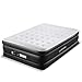 Lunvon Queen Air Mattress Guest Durable Inflatable Airbed Blow Up Elevated Raised Air Bed with Built-in Electric Air Pump, Storage Bad and Repair Patches Included, Height 18.5 inche, 2-Year Warranty