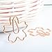 Shoppingmoon Rose Gold Flower Paper Clips Metal Card File Clips for School Office Wedding Decoration Pack 12pcs
