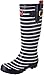 Joules Women's Welly Print Rain Boot, French Navy Stripe, 7 M US