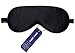 Luxury design Nature Silk Sleep Mask, Super Soft Material, Smooth Skin with Ear Plug & Carry Pouch for Travel, Relax, Shift Workers (Black)