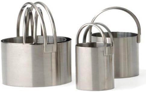 Liki Round Biscuit Cookie Pasty Cutters Set of 4 Blades Cut Dough Nesting Kitchen