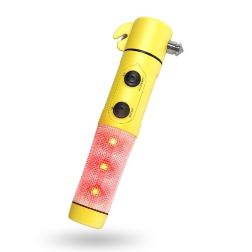 Trainshow Window Breaker - Seat Belt Cutter - Flashing Emergency Beacon Light - LED Flashlight - Trainshow's 4 in 1 Auto Safety Emergency Escape Tool