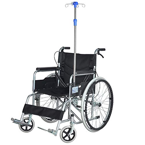 ZZYYZZ IV Stand for Wheelchair, IV Pole with Stainless Steel