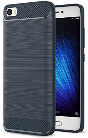 Xiaomi Mi 5 Case , ivencase Luxury Ultra Slim Soft TPU Silicone Back Protective Case Cover for Xiaomi Mi 5 5.15" Darkblue