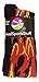 MadSportsStuff Flame Socks Athletic Over the Calf Socks (Black/Red/Gold, Small)