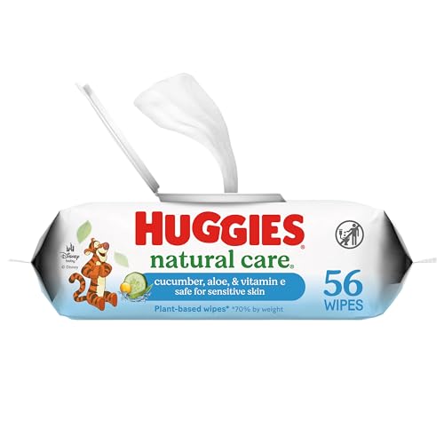 Huggies Natural Care Cucumber, Aloe & Vitamin E Wipes, 1 Pack, 56 Wipes
