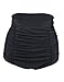 Firpearl Women's Retro 50s Ruched High Waist Bikini Bottom Swimsuit Short