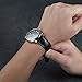 iStrap Genuine Leather Watch Band Padded Calfskin Strap Steel Butterfly Deployant Clasp With Push Buttons Super Soft-18mm 19mm 20mm 21mm 22mm(Multi-Colors to Choose)