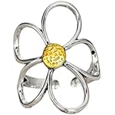 OIDIMS Flower Statement Ring for Women Delicate Lightweight Adjustable Expandable Open Wrap Finger Rings Comfort Fit Boho Dainty Y2K Jewelry Wedding Birthday Christmas Gift
