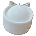 Ladies Teardrop Fancy Wool Fascinator Cocktail Pillbox Hat Formal Racing A253 (Ivory)