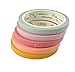 Honbay Washi Tape Set of 5 Rolls Ultral Slim DIY Decorative Tape Sticky Plastic Adhesive Tape for Scrapbooking DIY Crafts and Gift Wrapping