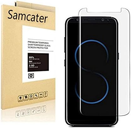 Samcater Samsung Galaxy S8 Plus Screen Protector, Half ScreenTempered Glass Screen Protector [Case Friendly] [Anti-Scratch][Anti-Fingerprint][Bubble Free] for Samsung Galaxy S8 Plus