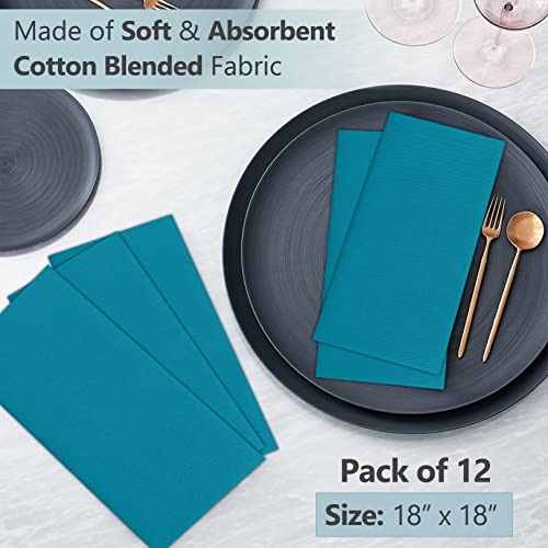 Ruvanti Cloth Napkins Set of 12, 18x18 Inches Napkins Cloth Washable