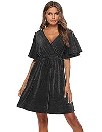 Mixfeer - Vestido de skater para mujer con cordón en la cintura