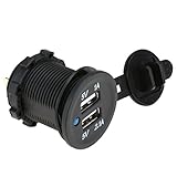 ReNext Waterproof USB Charger Adapter Socket 12-24V Outlet Power Jack Marine Motorcycles