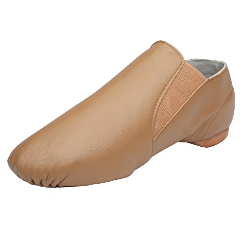 Factory Second Tan Slip On Split Sole Full Grain Leather Jazz Shoe with