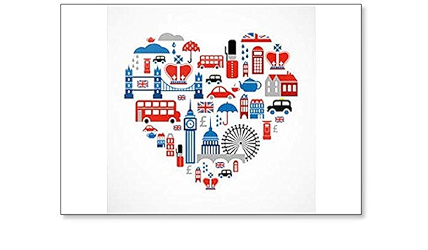 Imán para nevera, diseño de corazón con iconos y símbolos ...