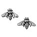 CM 925 Sterling Silver Bee Earrings Studs Tiny Mini Bumble Honey Stainless Steel Posts and Backs