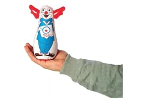 Warm Fuzzy Toys The Original 7" Bozo The Clown Inflatable 3-D Bop Bag Works Great for Ages 3+ and at Home, Office Desk and as an Energy/Stress Reliever