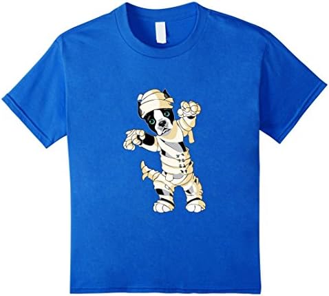 unisex-child Funny Bull Terrier Mummy Prody Tshirt 6 Royal Blue