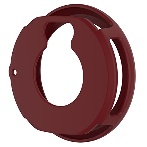 Lywey Waterproof Summer Funny Silicone Protector Case Cover Shell For Garmin Vivoactive 3 Smart Watch Personalize Bracelet (Wine)