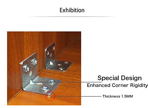 2 Corner+Stainless+Bracket+Furniture+Fixation