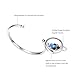 Mesinya Round 316L Stainless Steel 30mm Glass Locket Bangle Living Floating Charm Locket Bracelet for 8'' Wrist
